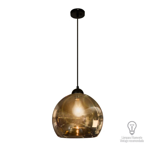 Lampara colgante TECNOLITE cristal Ambar