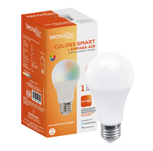 Bombillo inteligente TECNOLITE multicolor