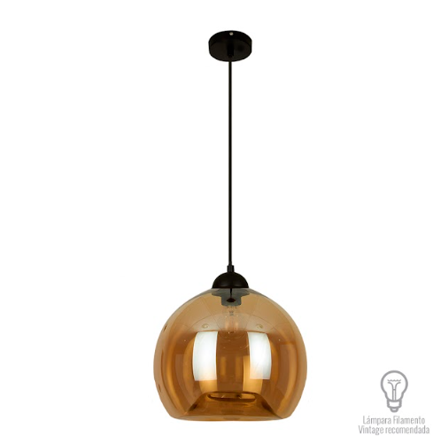 Lampara colgante TECNOLITE cristal Ambar